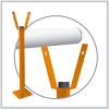 Support d'extremité de lisse ronde diam. 73 mm pour barriere BL227