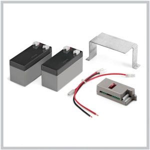 Dispositif secouru, équipé d'une carte de charge batterie et 2 batteries 1,2 Ah