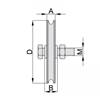 Roue gorge en O, acier avec boulon simple D118-A13-B20-O8-250Kg