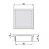 Bouchon plastique 60x60x3mm, pour monorail auto-portant serie S