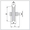 Roue gorge en V, galvanisées avec boulon simple D158-A20-B32-V92-350Kg